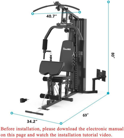 SincMill Home Gym Multifunctional Full Body Workout Equipment for Home Exercise Fitness